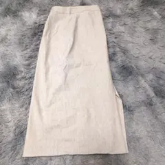 ガリャルダガランテ リネン混 ロングタイトスカート ベージュ 0 春夏 美品