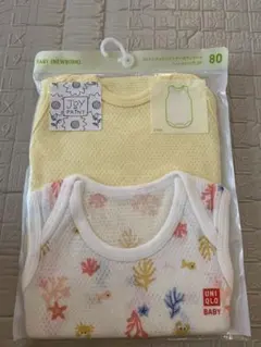 UNIQLO BABY コットンメッシュインナーボディースーツ80 2枚セット