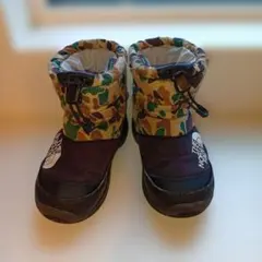 THE NORTH FACE キッズ ブーツ19cmヌプシ カモフラ柄