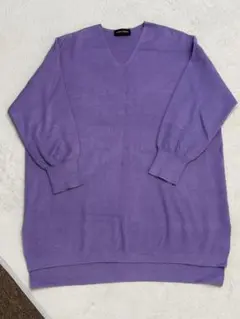GALLORIA パープル Vネック ニット