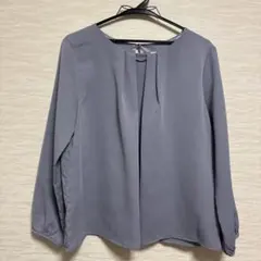 GLACIER ブルーグレー 長袖ブラウス Lのサムネイル