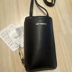 MARY QUANT スマホショルダーバッグ ブラック