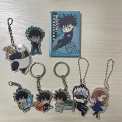 呪術廻戦　伏黒恵　五条悟　パンダ　釘崎野薔薇　缶バッチ　アクリルキーホルダー