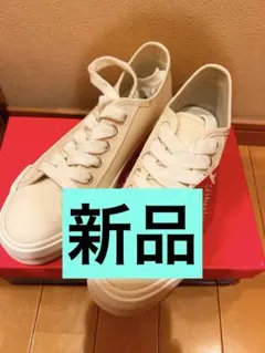 【新品】LibertyDoll/キャンバス厚底スニーカー/23cm/ホワイト