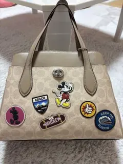 美品 COACH ディズニー 100周年限定 フィールド トート40 美品 COACH 