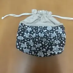 中型巾着袋 花柄・チェック柄