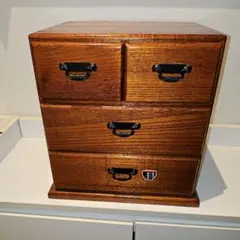 レトロ ヴィンテージ 本漆塗 小タンス ３段 4つ引き 小物入れ 木製