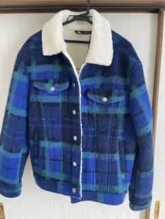 【新品】zara チェック ダブルフェイスジャケット