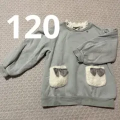 après くすみ水色ウェットトレーナー