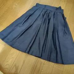 mischmasch ネイビー フレアスカート リボン付き