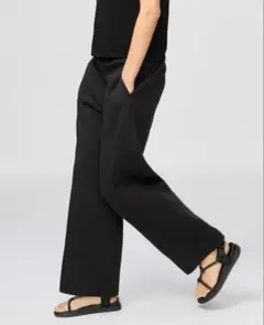 【UNIQLO : C 】スウェットストレートパンツ S ブラック