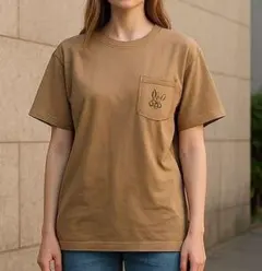 美品 niko and... Tシャツ Mサイズ ベージュ 刺繍入り 綿素材のサムネイル