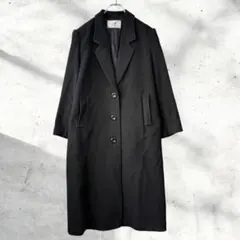 CINOH チノ ウールチェスターコート マキシ丈 38 ネイビー ロング