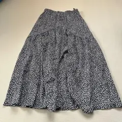 レオパード柄 ブラック しまむら ロングスカート Mサイズ