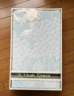 Monte Pomon タオルケット 水色 レトロ感