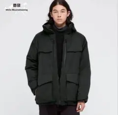 ユニクロ×ホワイトマウンテニアリング ハイブリッドダウンパーカー M ブラック