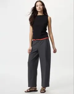 UNIQLO ジャージーカーブパンツ ブラック Lサイズ