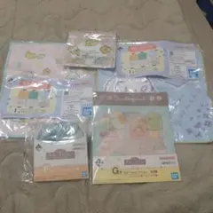 すみっコぐらし　一番くじ タオル　巾着　ジッパー　セット