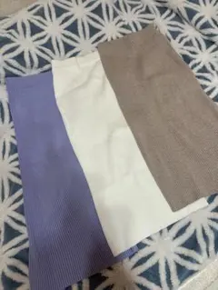 リブ編みタイトスカート3色セット