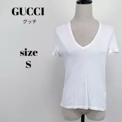 【a1871】GUCCI グッチ 半袖 Tシャツ ブランド ロゴ ホワイト Sのサムネイル
