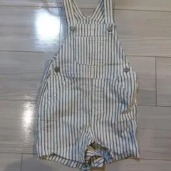 ストライプ柄オーバーオール 95㌢未満