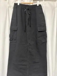 カーゴロングスカート ブラック