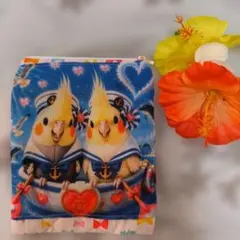 オカメインコ柄 キルティングポーチのサムネイル