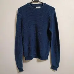 SATURDAYS SURF NYC/ 長袖 ニット XS 青 ブルー 綿