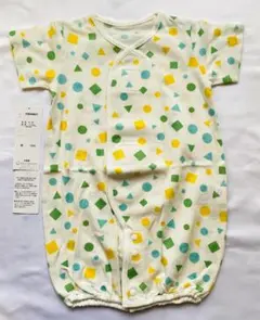 【新品】【ベビー５０～６０】【送料込み】ベルメゾン　半袖ロンパース　ホワイト系