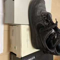 NIKE AIR FORCE 1 ★07 LV8 クロコ調 型押し 黒 28cm