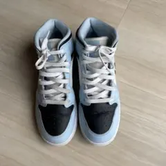 ナイキ GS エアジョーダン1 ミッド アイスブルー 24cm