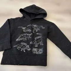 H&M 恐竜デザイン フード付きトレーナー　裏起毛　110cm