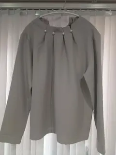 アクアガレージ　パール付きブラウス　Lサイズ