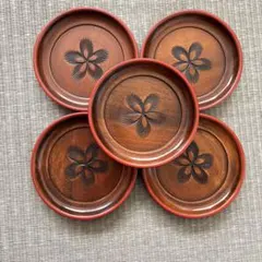 しこく彫　香川の漆器　天然木　うるし塗装　トレイ　八寸皿　4枚セット 天然木製 漆器 しこく彫り 小判盛皿内朱 うるし塗り - メルカリ