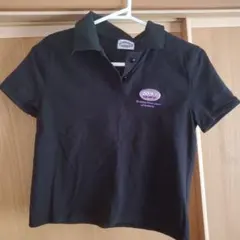 1095 刺繍ロゴ ポロシャツ ブラック