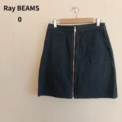 レイビームス　ダークブルー ひざ丈スカート 0（Ｓ～Ｍ） 綿100のサムネイル
