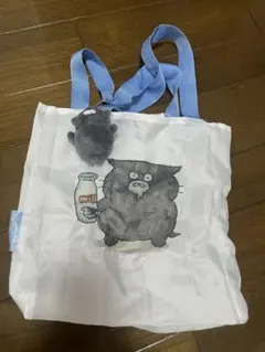 けだまおにぎり トートバッグ ぬいぐるみチャーム付き1度短時間持ち歩き