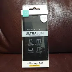 Galaxy A41用ウルトラスリムソフトレザーケース ブラック