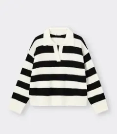 パフィータッチスキッパーボーダーセーターSサイズ GU