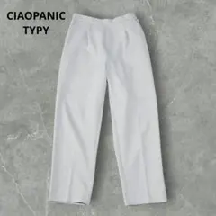 チャオパニックティピー　タック入りテーパードパンツ　Ｌ　グレー　ウエストゴム