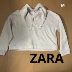ZARA ニット襟つき　トレーナー　Mサイズ　裏起毛