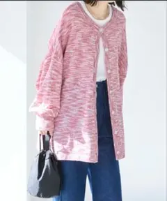 chaco closet 2WAYメランジニットオーバーサイズルーズカーディガン