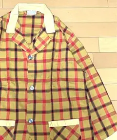 [M程度] 60s PLEETWAY チェック柄 パジャマシャツ