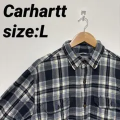 コ*@様 【US古着】カーハート 半袖シャツ チェックシャツ L