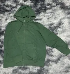 UNIQLO ユニクロ フルジップフーディ パーカー XL 緑 グリーン