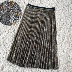 美品 WILLIAM MORRIS × H&M モリス柄 プリーツスカート Lのサムネイル