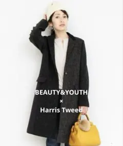 希少BEAUTY&YOUTH × Harris Tweedチェスターコート