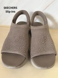 美品⭐︎SKECHERS スリップインサンダル★ダークベージュ★23センチのサムネイル