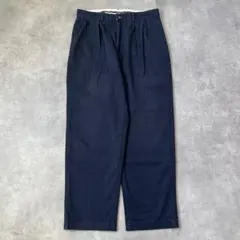 ラルフローレン W33 ポロチノ チノパン 90s USA 古着 紺 19017