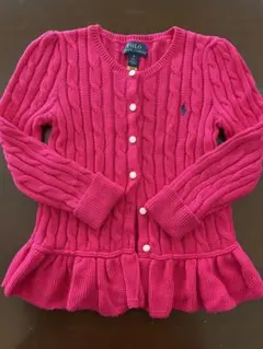 *美品*Polo Ralph Lauren カーディガン 6号 ピンク120cm